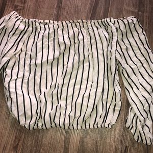 brandy melville off the shoulder cropped top